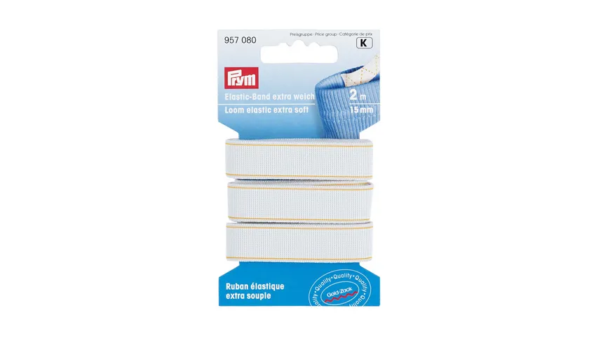 Prym Elastic-Band extra weich 30 mm weiß 2 m