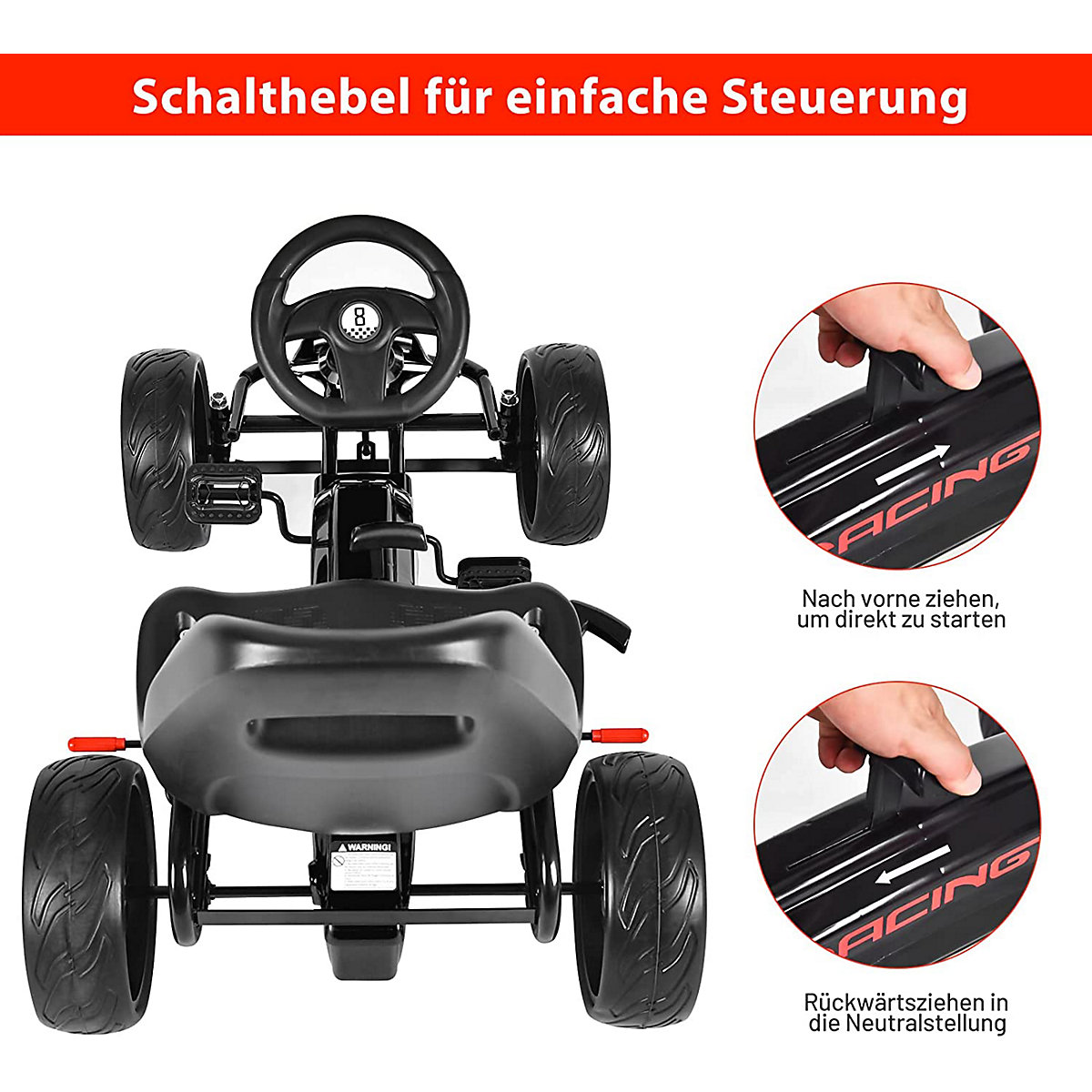 Gokart Sitz verstellbar mit EVA-Rädern
