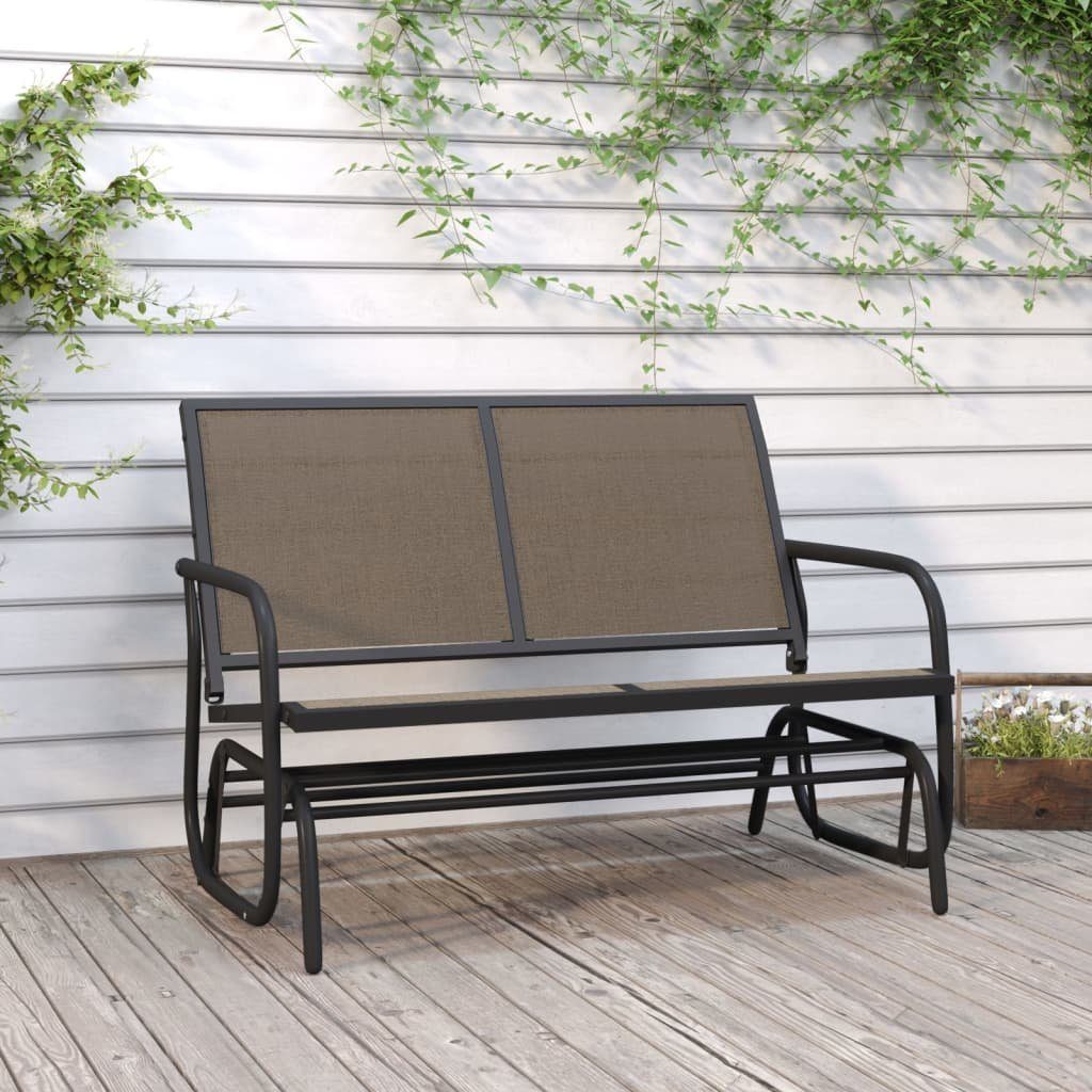 vidaXL Hollywoodschaukel Garten-Schaukelbank Braun 120,5x76x86,5 cm Textilen & Stahl, 1 tlg.