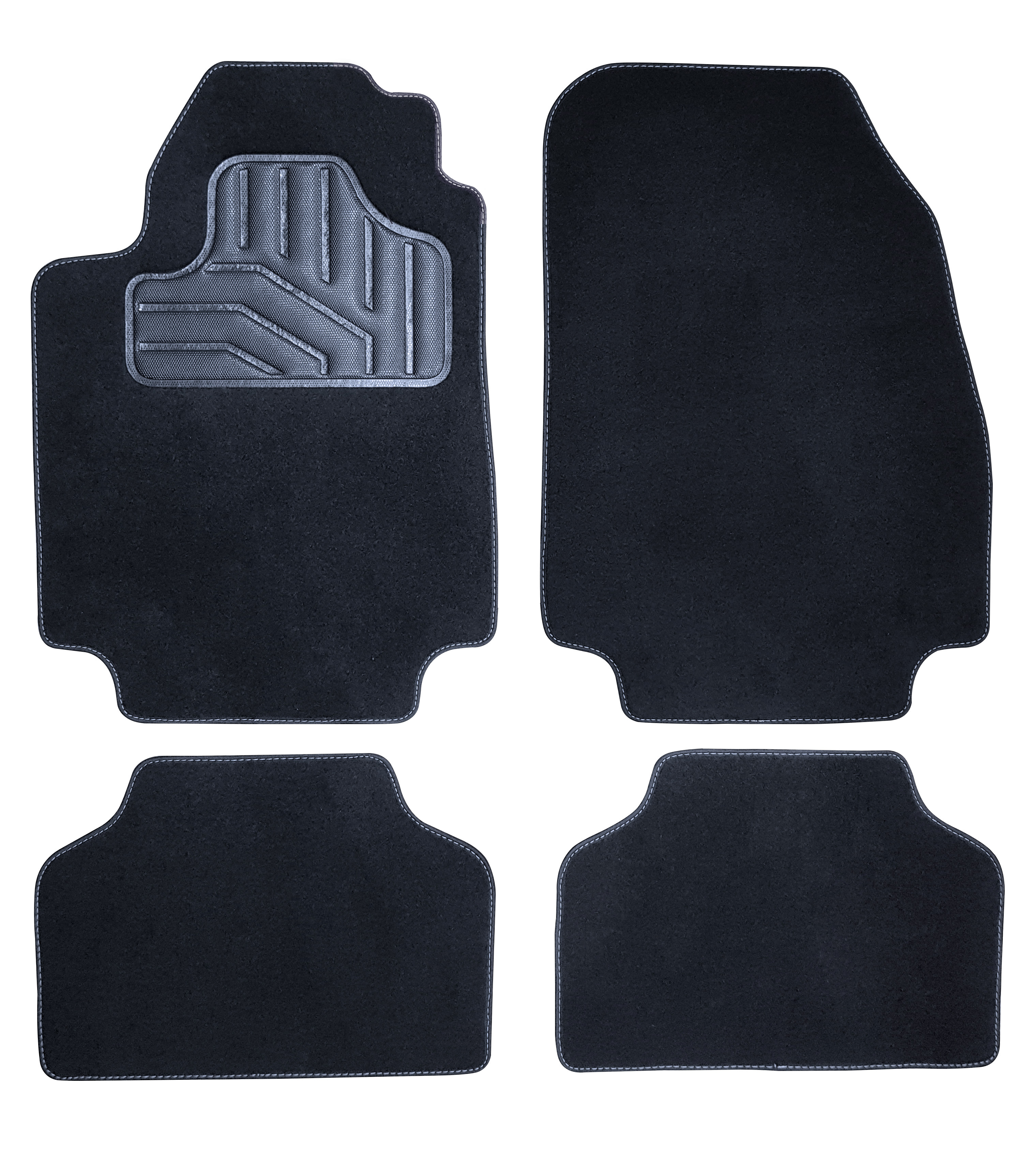 Universal-Teppichfußmatten im 4-teiligen Set, schwarz, von Norauto - ATU
