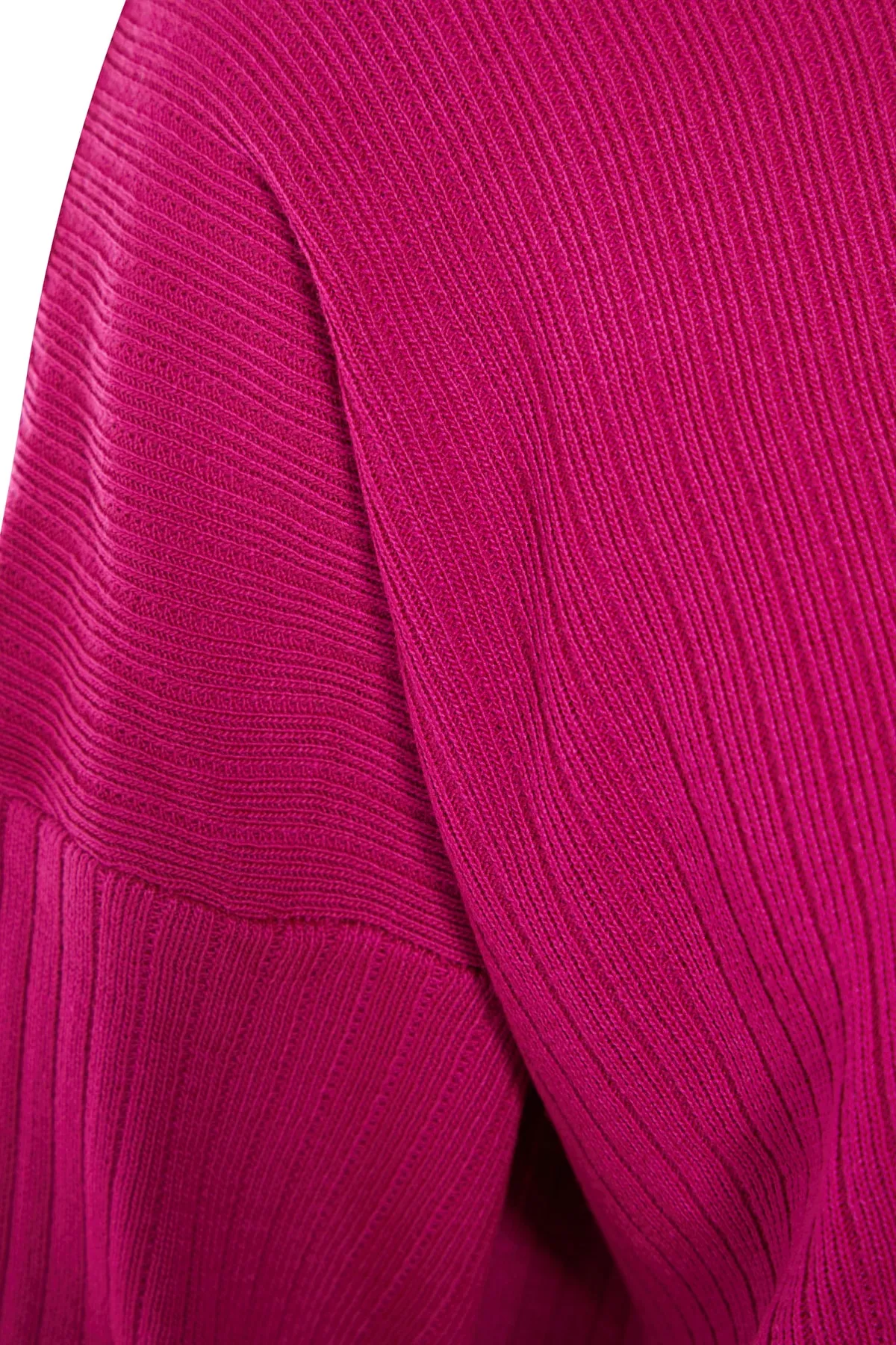 Trendyol Collection  Fuchsia Rundhals-Strickoberteil und -unterteil-Set TWOSS20AU0084
