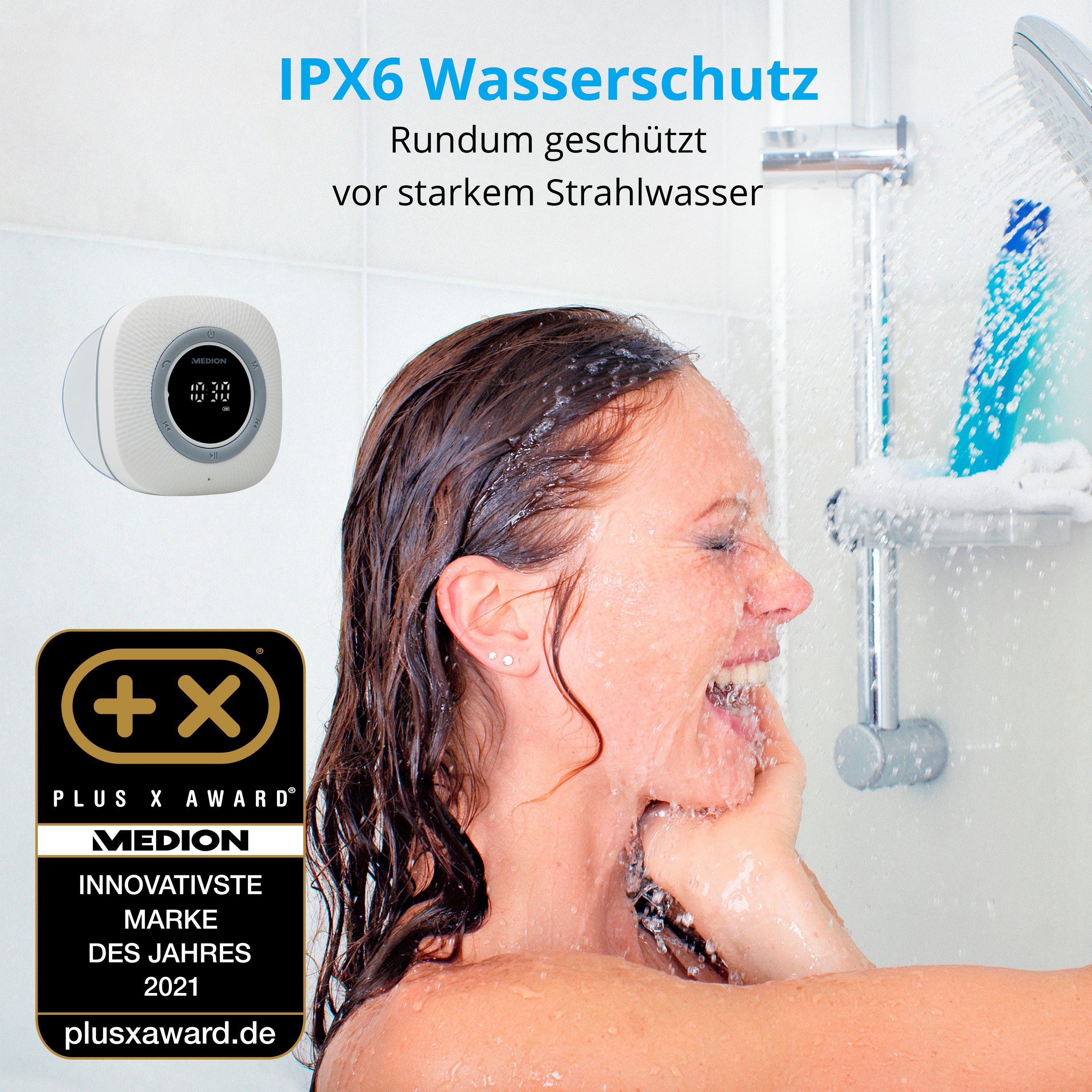 Medion® LIFE® P66096 (MD 43881) Dusch- Digitalradio (DAB) (UKW mit RDS, 3 W)