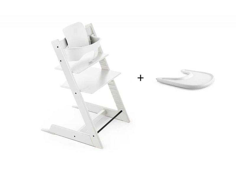 Pack chaise TRIPP TRAPP Blanc avec Baby Set - Tablette OFFERTE