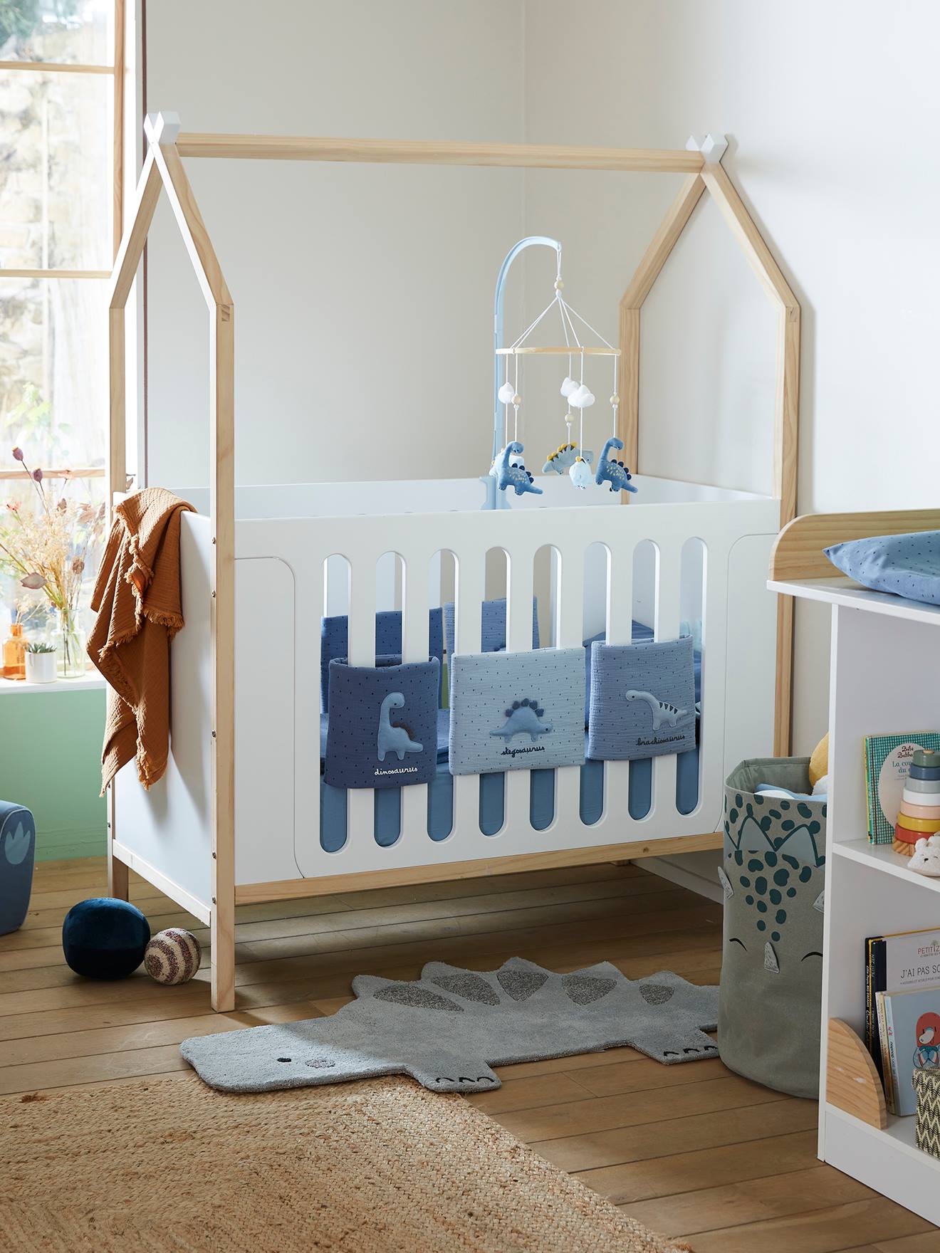 Vertbaudet Baby Kombi-Hausbett KOKOSNUSS - sand