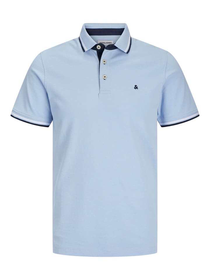 JACK & JONES PLUS Poloshirt in Chambray Blue günstig kaufen