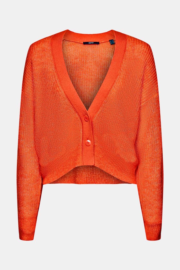 Cardigan mit V-Ausschnitt aus Mohair