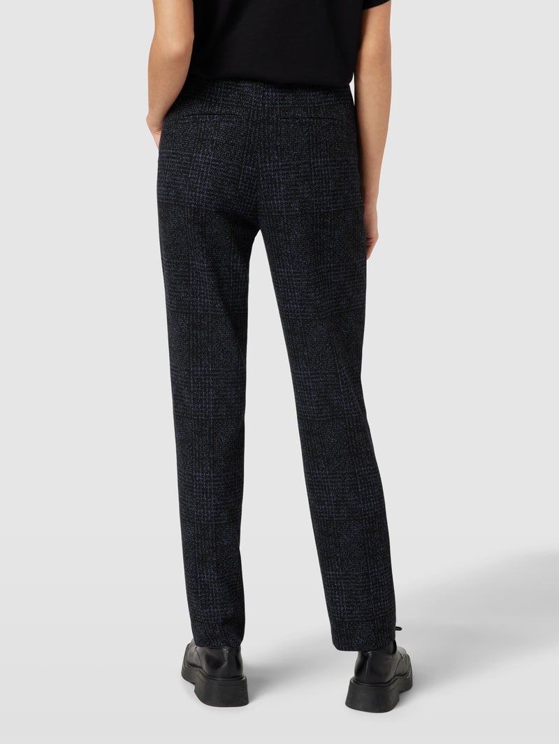 Hose mit Allover-Muster Modell 'FOR' in marineblau