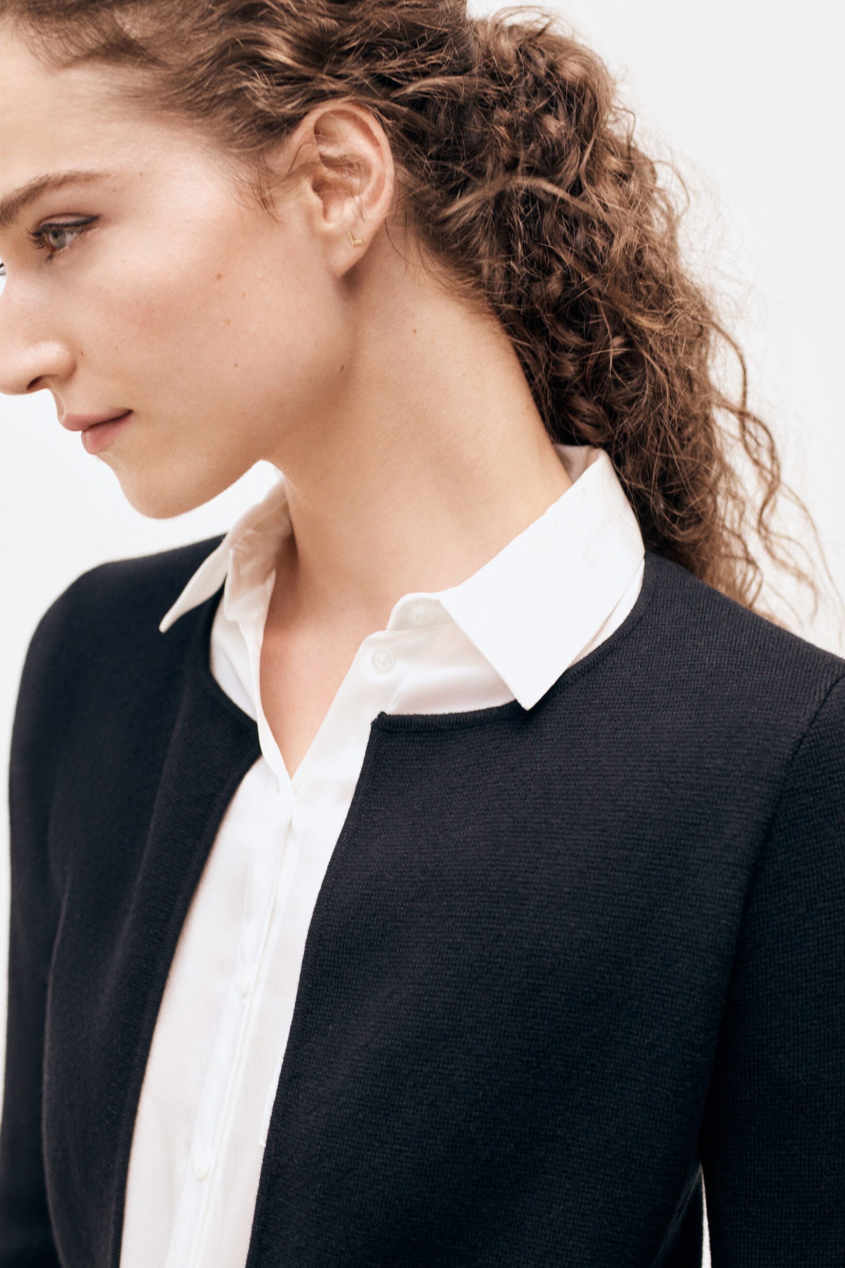 gilet flora noir femme