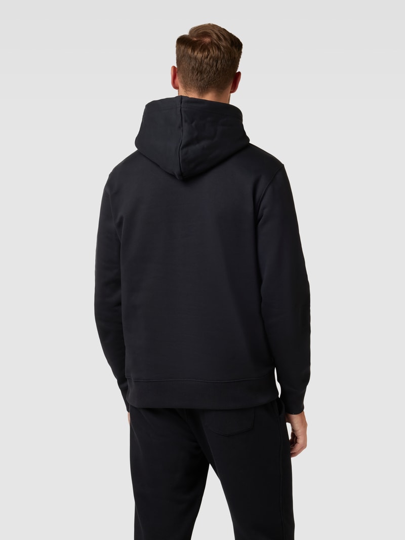 Hoodie mit Label-Stitching Modell 'CREST' in schwarz