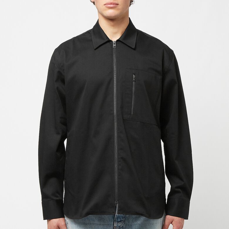 Norse Projects Ulrik Gabardine Zipped Overshirt Black