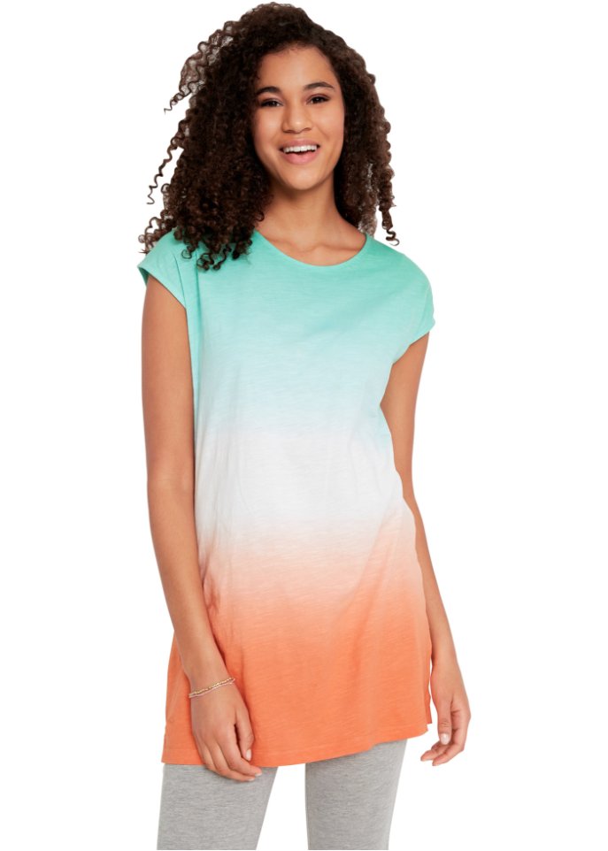 Boxy-Longshirt mit seitlichem Schlitz