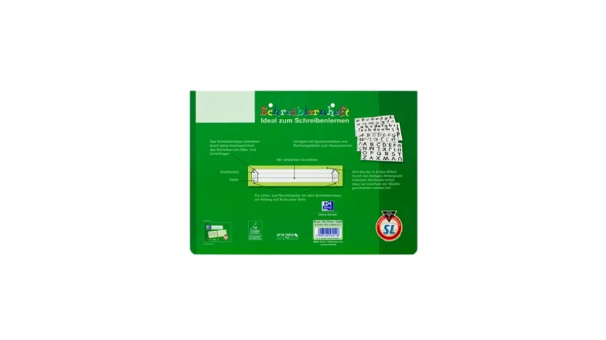 Oxford Schreiblernheft A4 Lineatur SL quer 16 Blatt