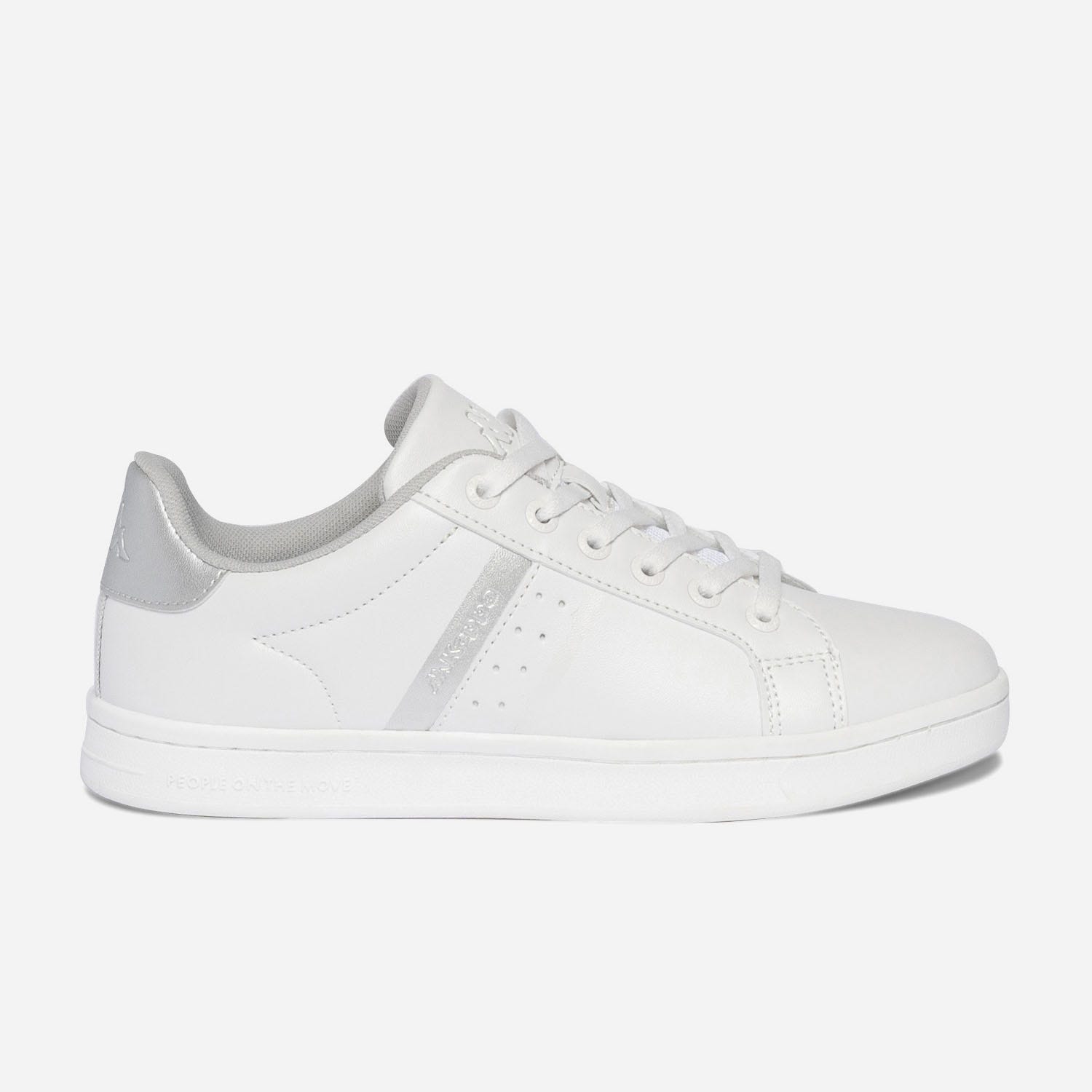 Tennis KAPPA blanc, argent et gris