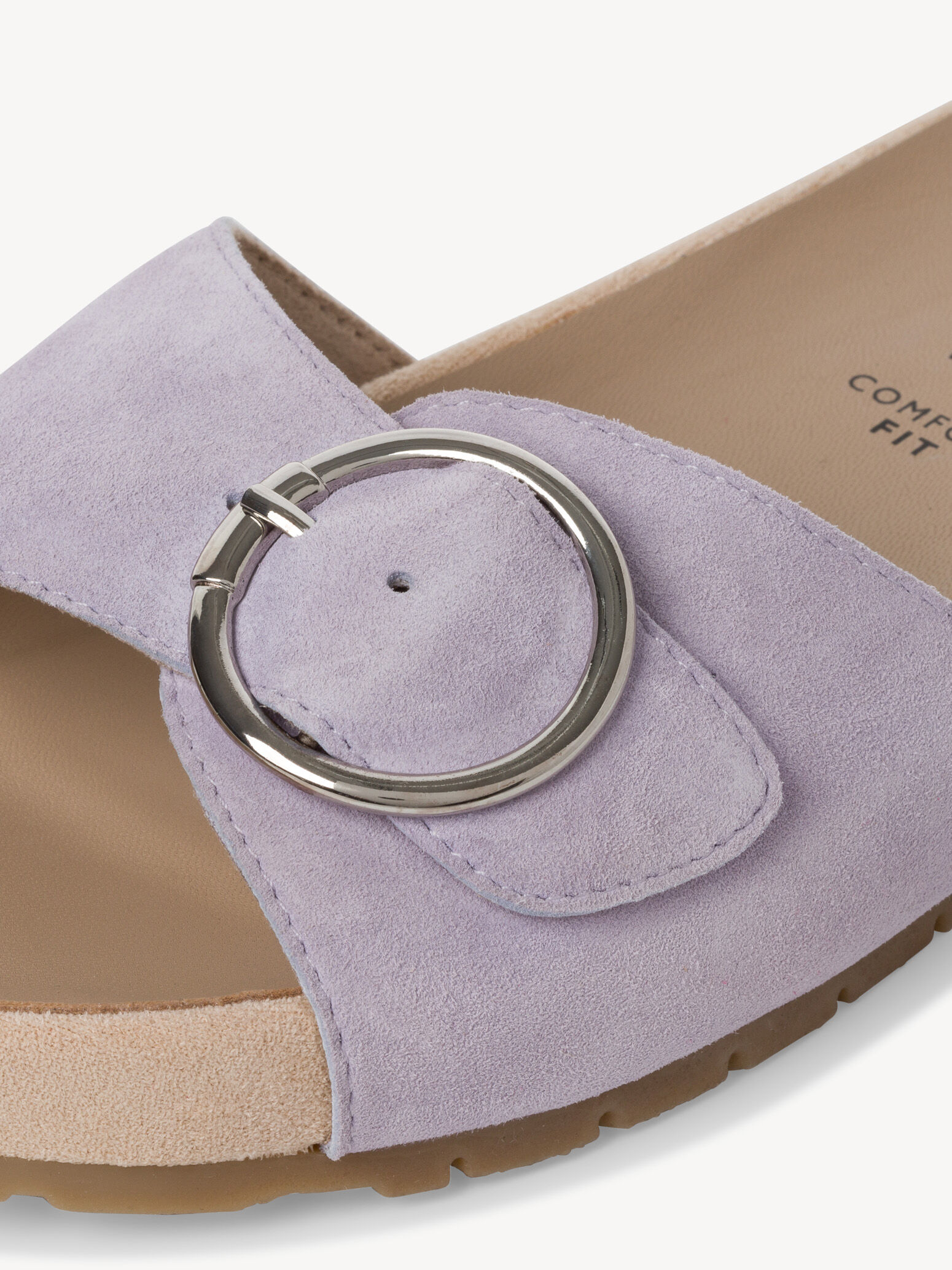 Mule en cuir - mauve