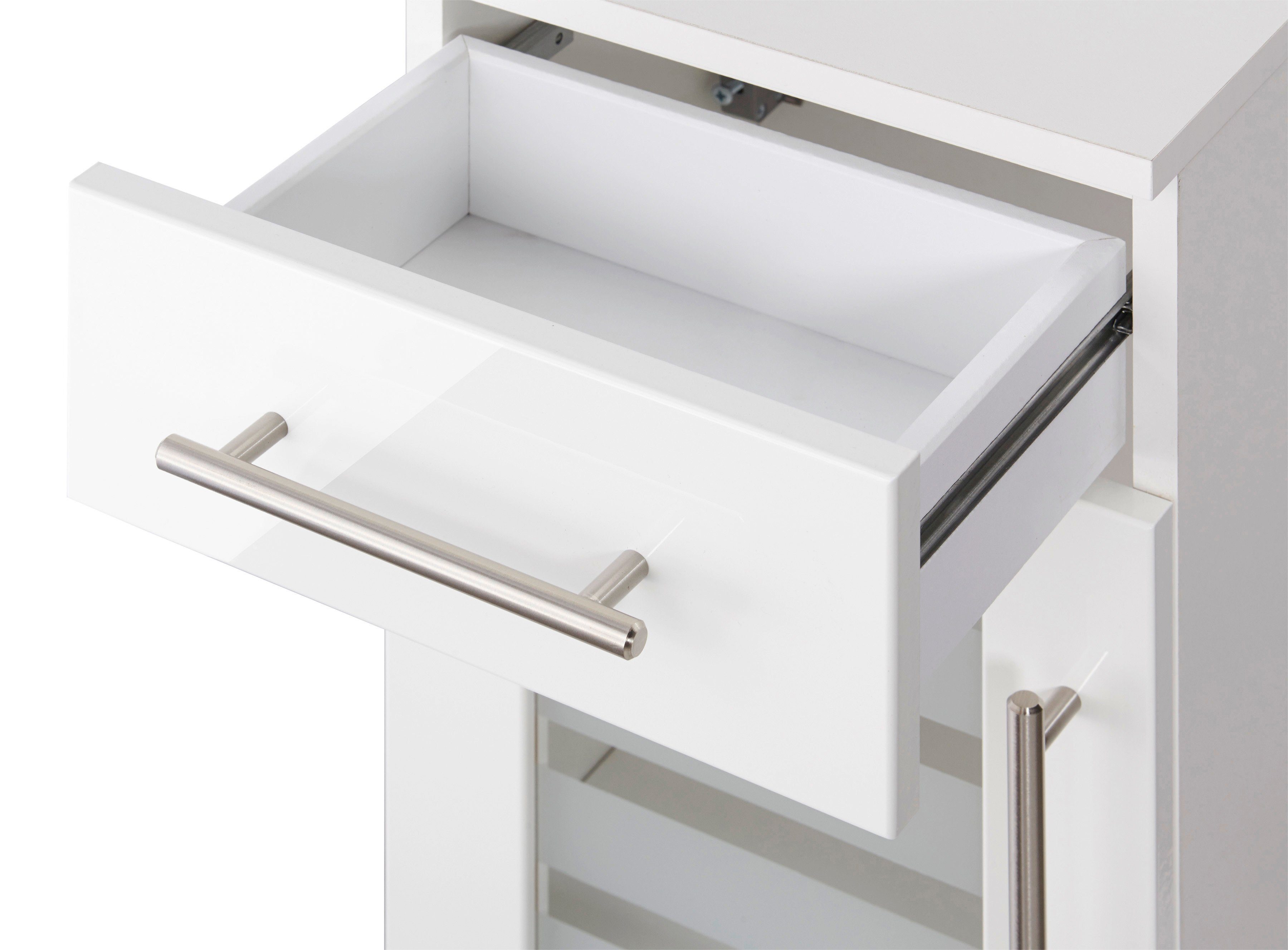 HELD MÖBEL Badmöbel-Set Jaca, (4-St), Badmöbel-Set mit hochglanz Fronten