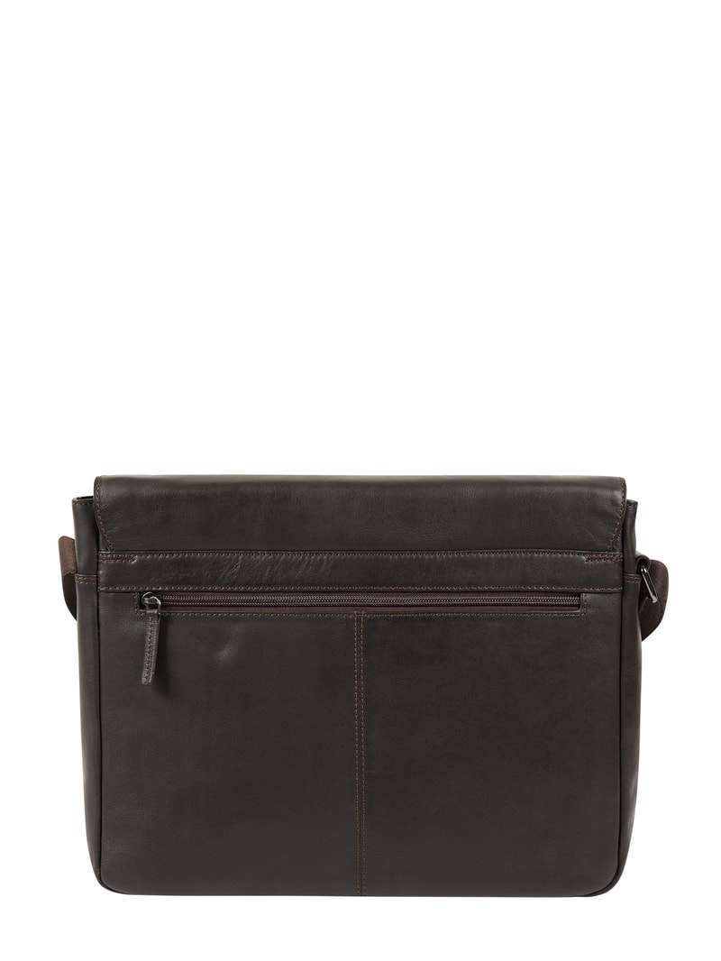 Messenger Bag aus Leder in dunkelbraun