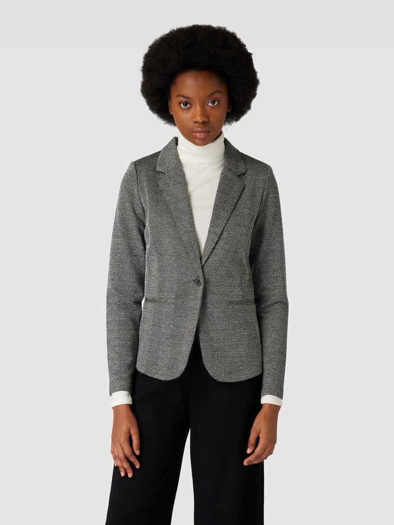 Blazer mit Allover-Muster Modell 'KATE' in schwarz