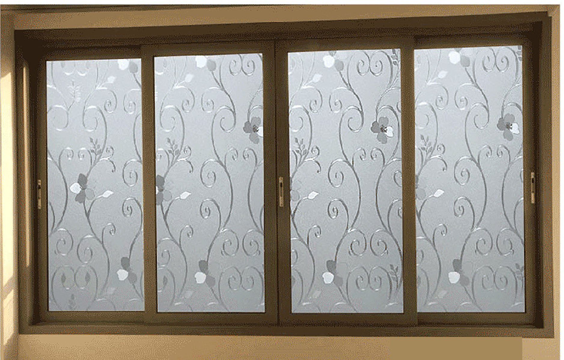 Fensterfolie Fensterfolie Selbsthaftend Blickdicht Sichtschutzfolie Kleber, aikidio