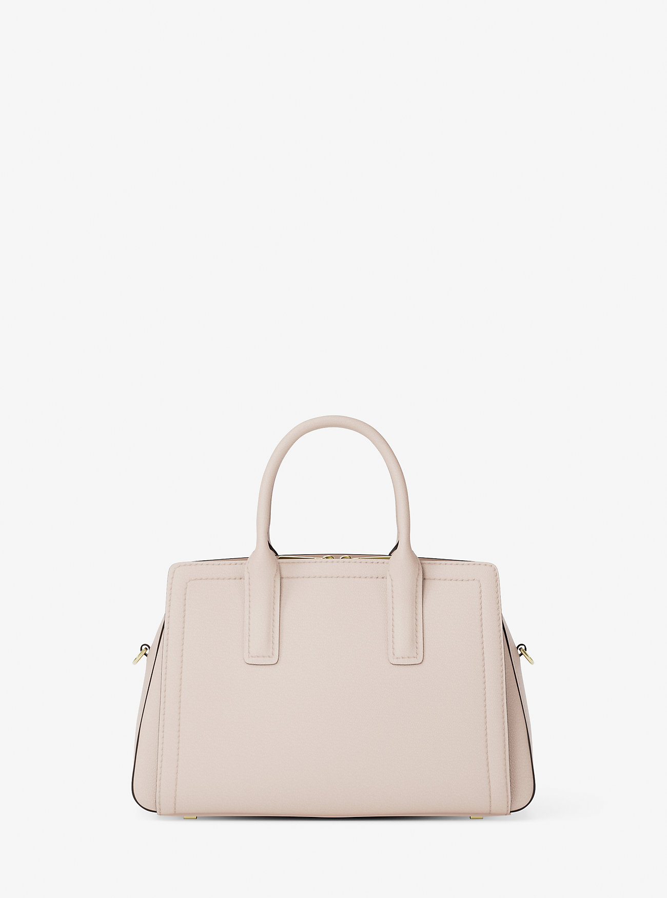 Laila Small Pebbled Leather Satchel - SOFT PINK