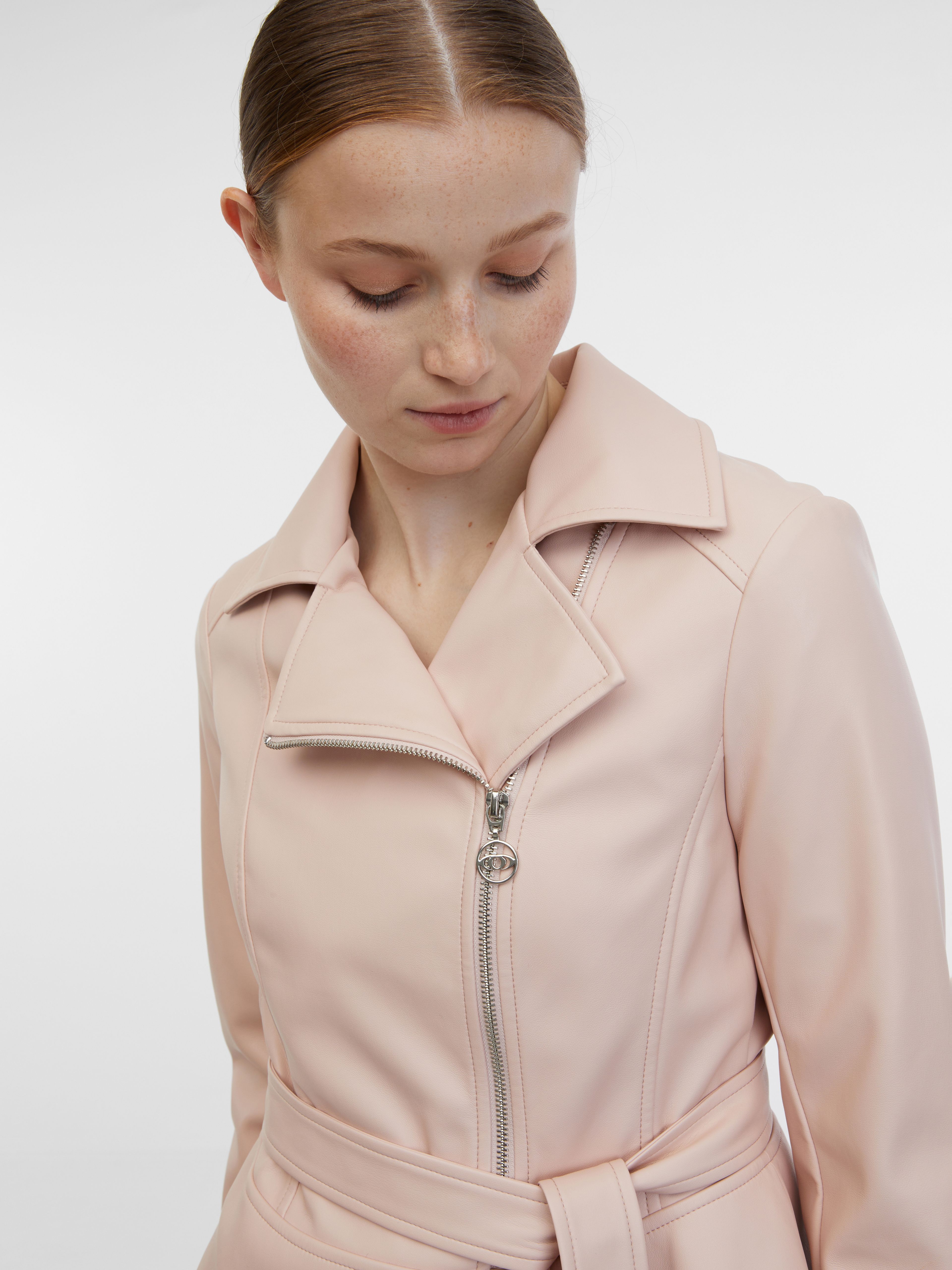 Hellrosa Damen-Kunstlederjacke ORSAY