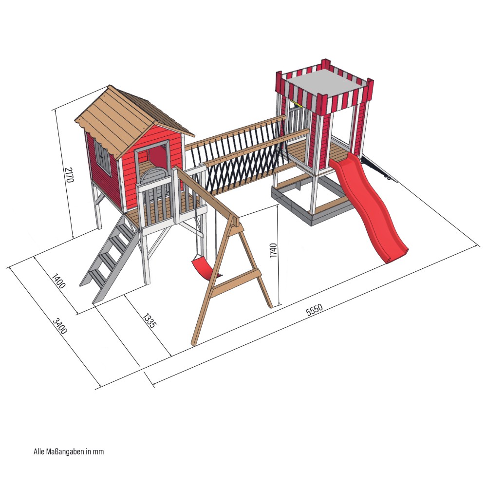 Home Deluxe Spielpark WUNDERLAND inkl. Schaukel