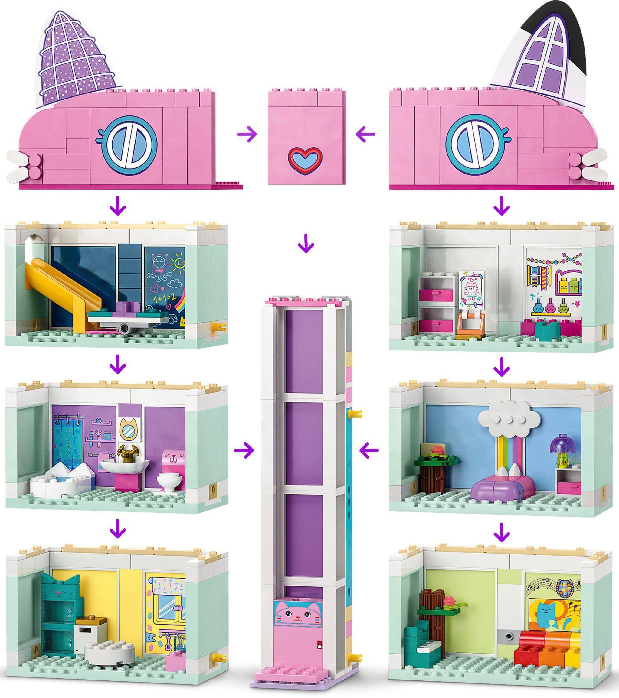 LEGO® Konstruktionsspielsteine Gabbys Puppenhaus (10788), LEGO® Gabby's Dollhouse, (498 St), Made in Europe