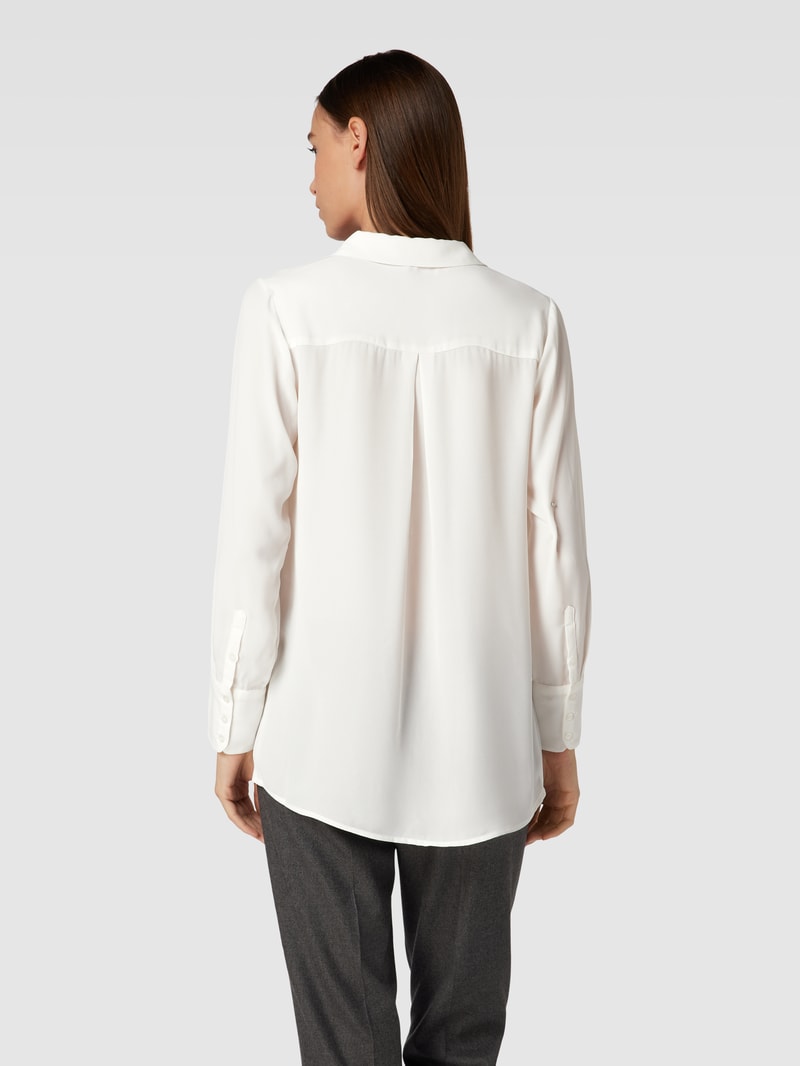 Bluse mit verdeckter Knopfleiste Modell 'CEMRE' in offwhite