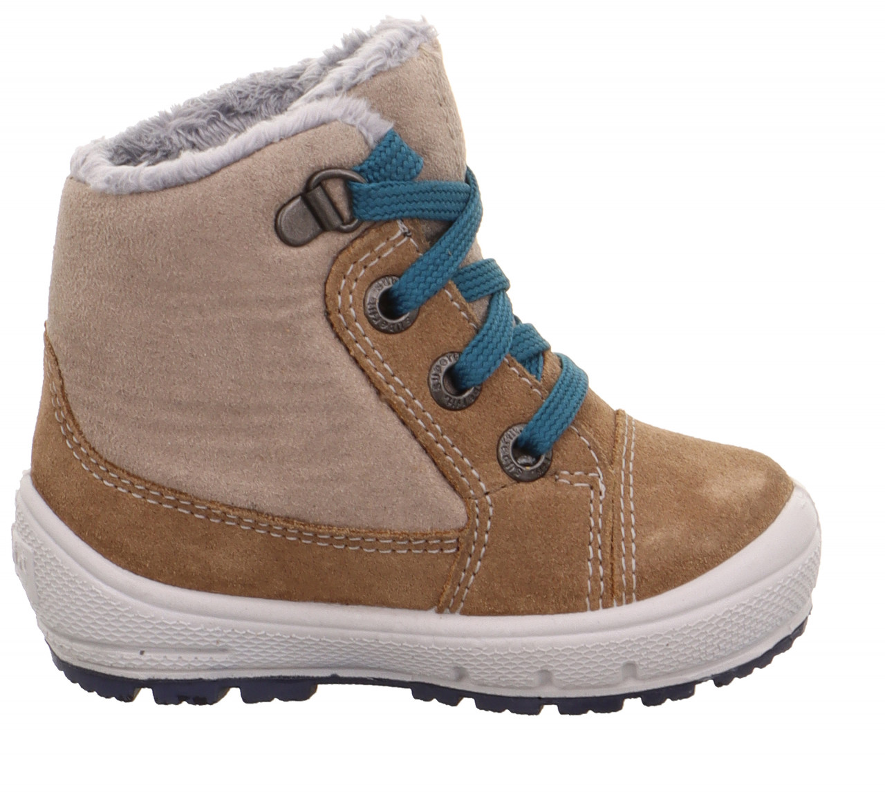 GROOVY - Braun/Beige Boots mit Schnürung