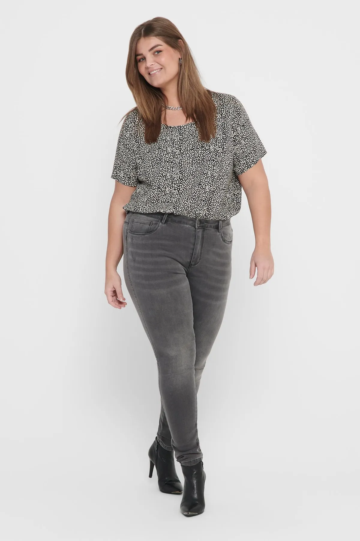 Only Carmakoma  Große Größen in Jeans - Grau - Skinny