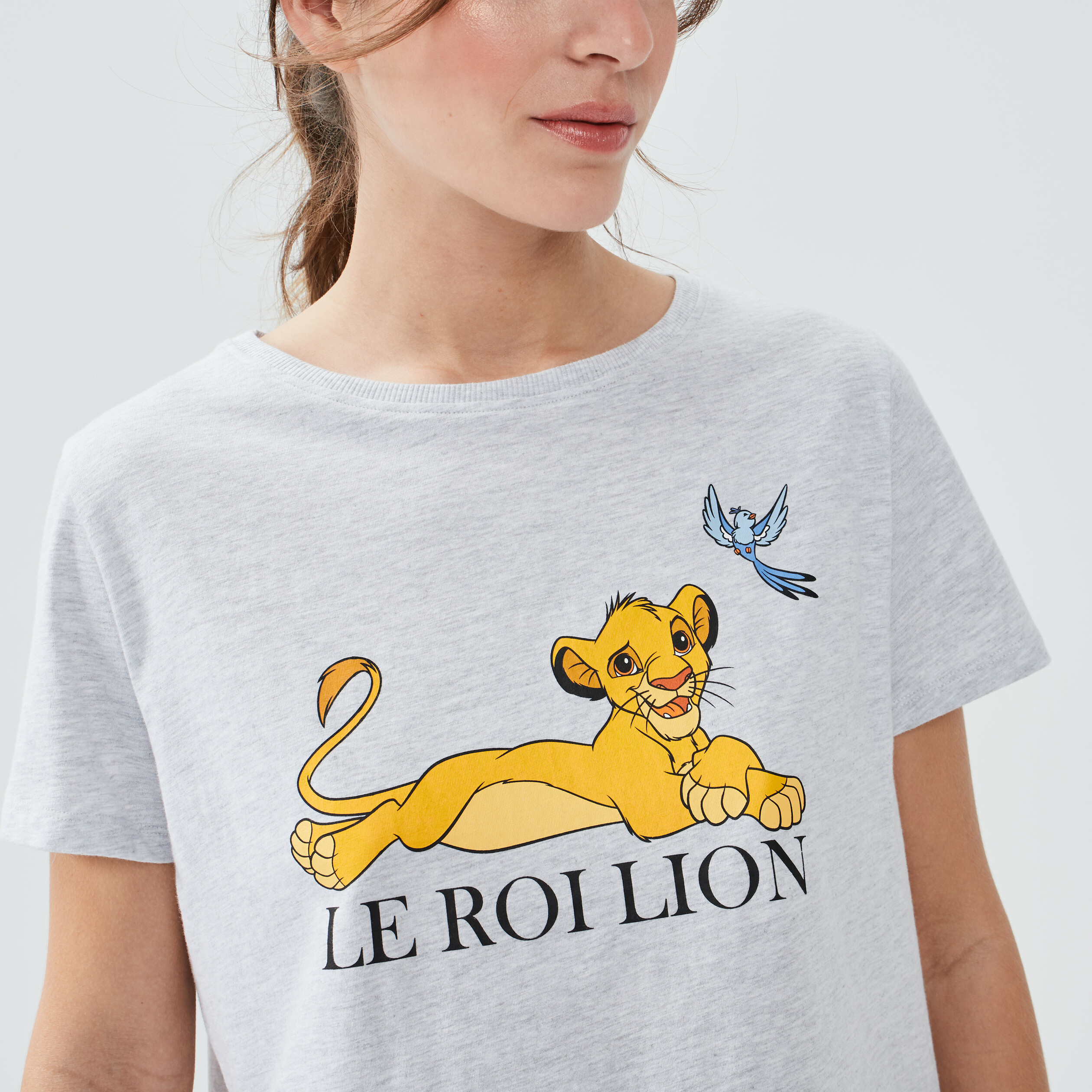 Pyjama Le Roi lion gris clair femme | La Halle