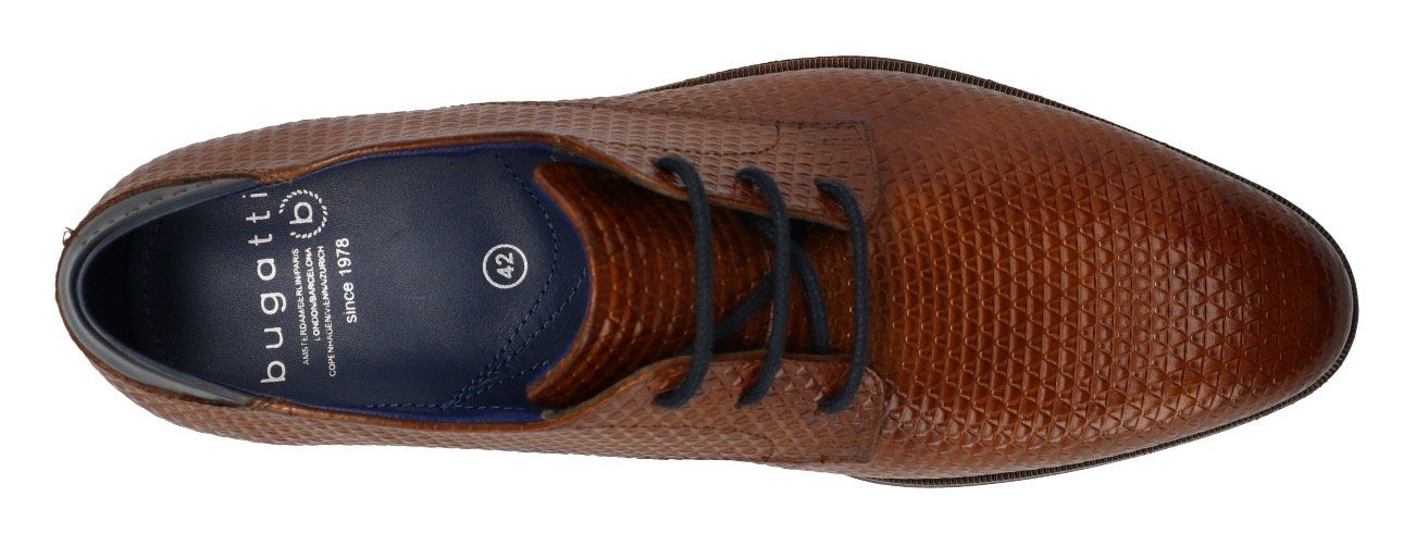 bugatti Schnürschuh mit Allover-Prägung