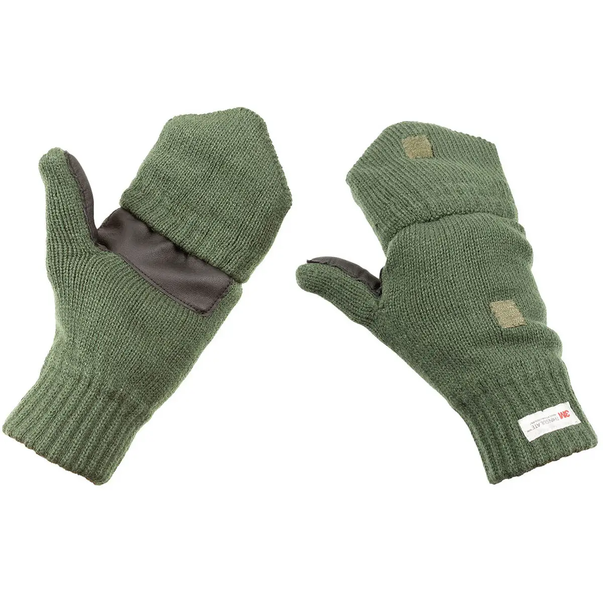 Klapphandschuhe Strick oliv