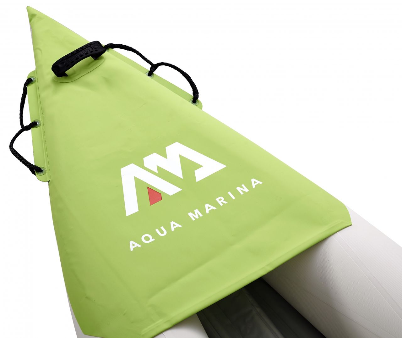 PureHaven Aqua Marina Kajak 412x83 cm für 2 Personen mit Luftsitz verstellbarer Lehne Transporttasche Reparaturset Handpumpe strapazierfähig Grün/Weiß/Orange