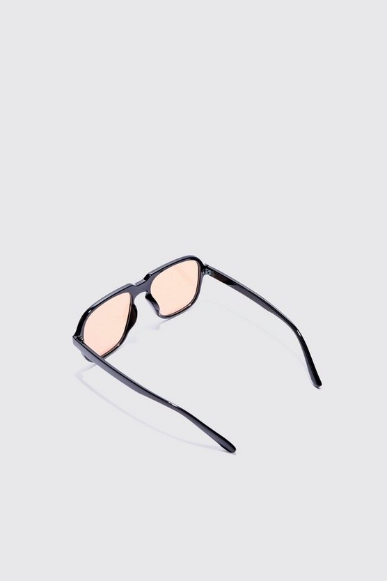 Retro-Sonnenbrille mit braunen Gläsern