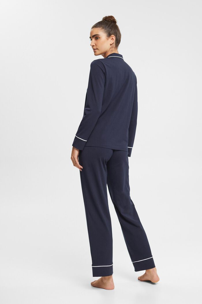 Langer Jersey-Pyjama