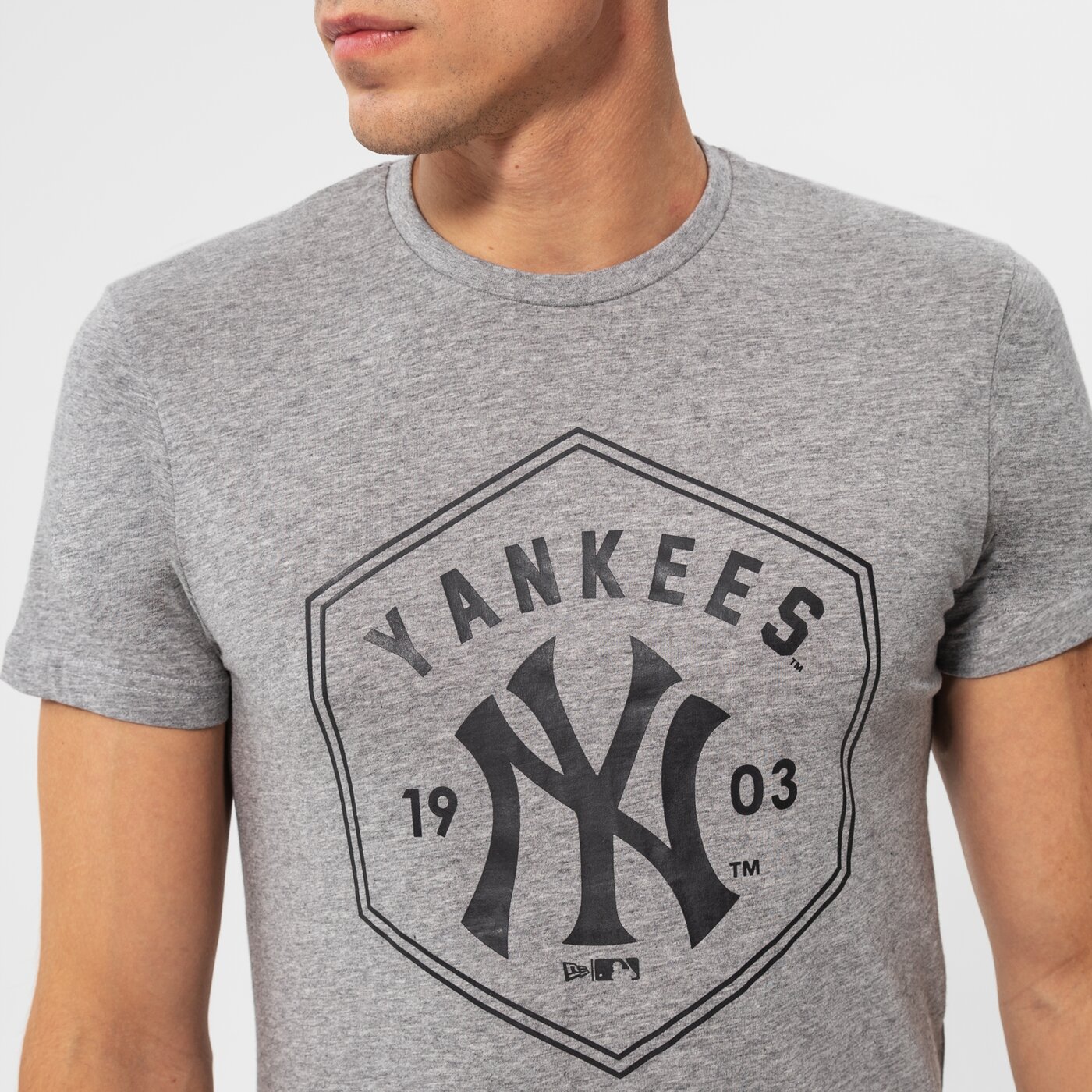 NEW ERA T-SHIRT TEE NYY GRH Grau