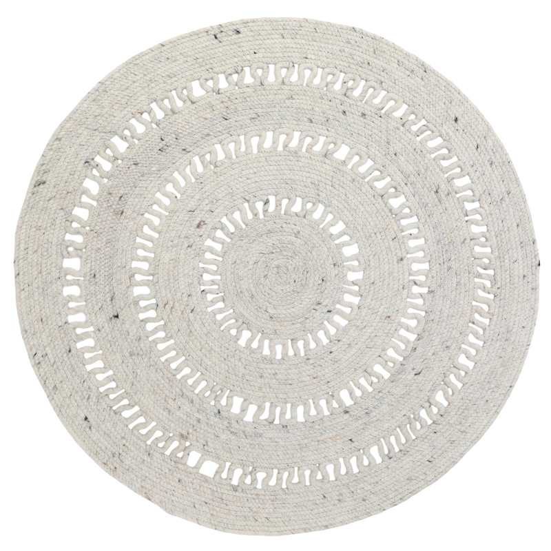 Tapis laine feutrée ajourée BIBEK
