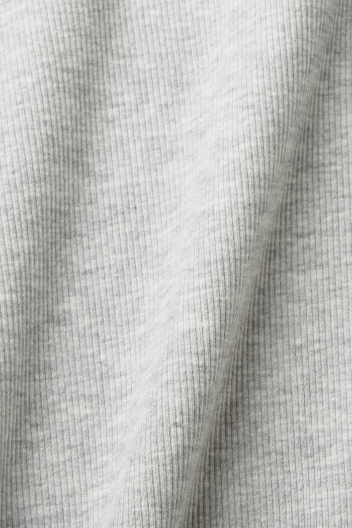 Geripptes Jersey-T-Shirt, Baumwollmix