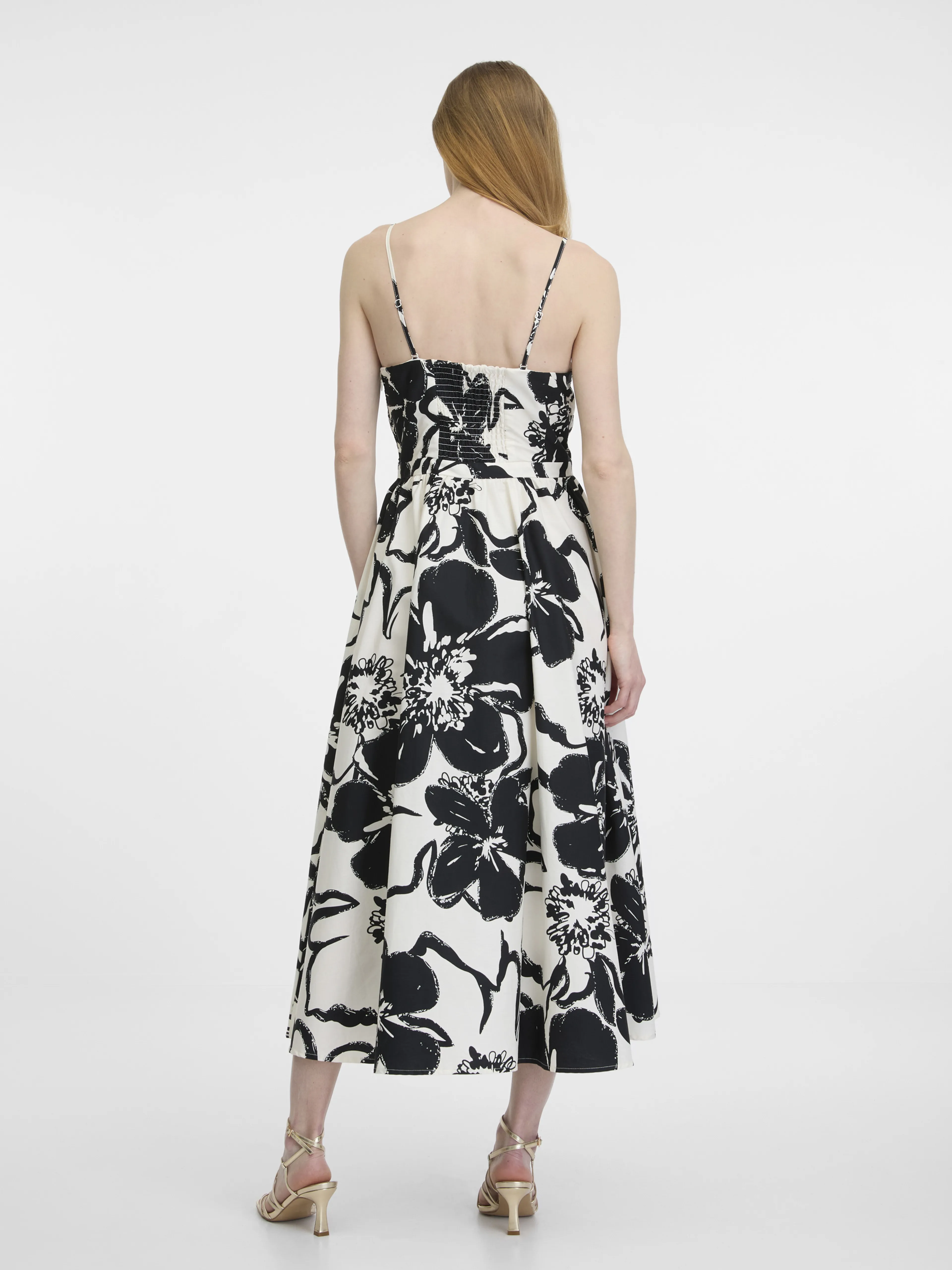 Schwarzes gemustertes Damenkleid ORSAY
