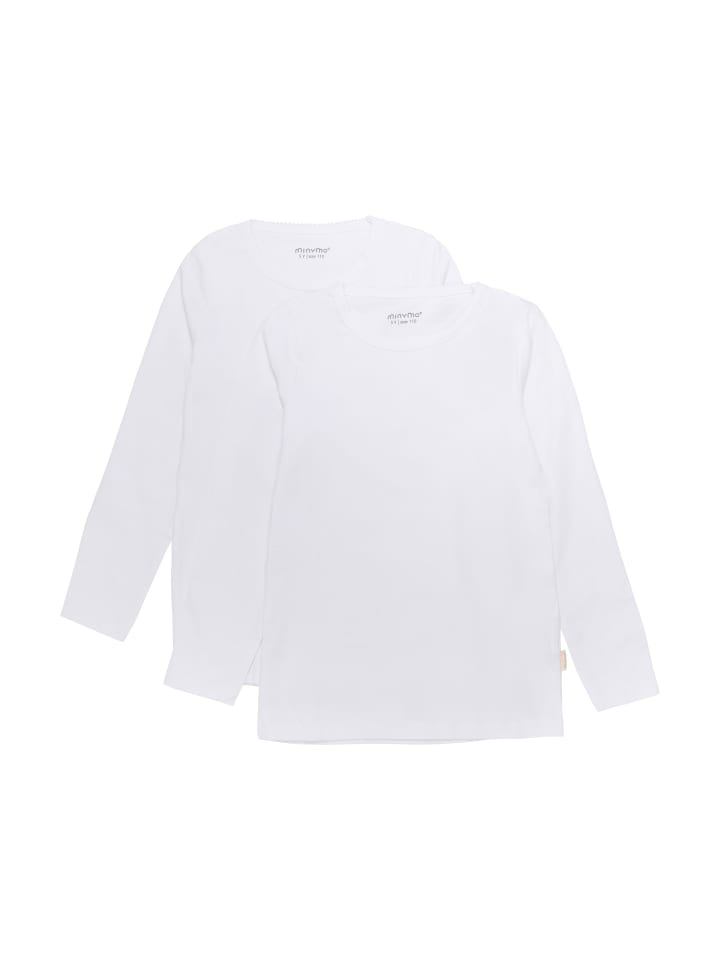 Minymo Longsleeve MINYMO - MIBasic 35 T-shirt LS (2-pack) - 3935 in Weiss günstig kaufen