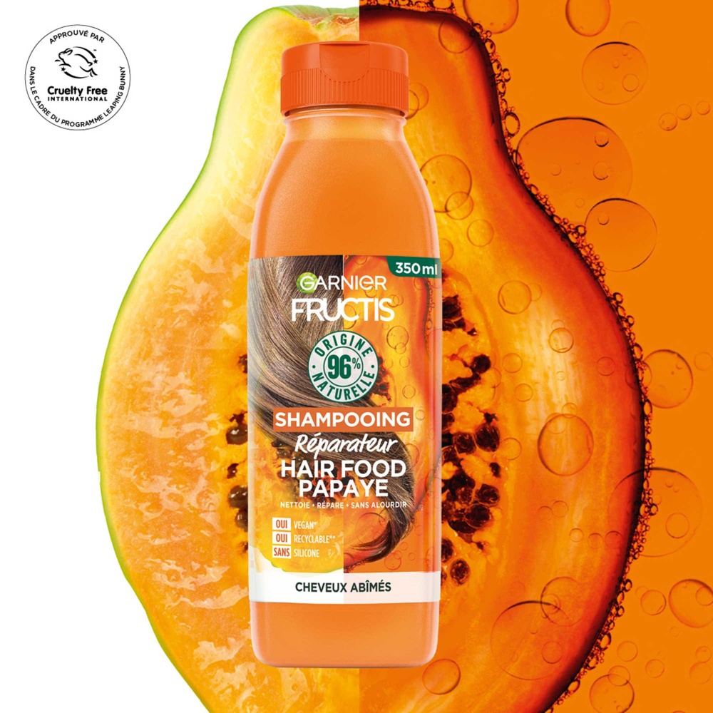 garnier Fructis Hair Food Shampooing réparateur vegan à la papaye