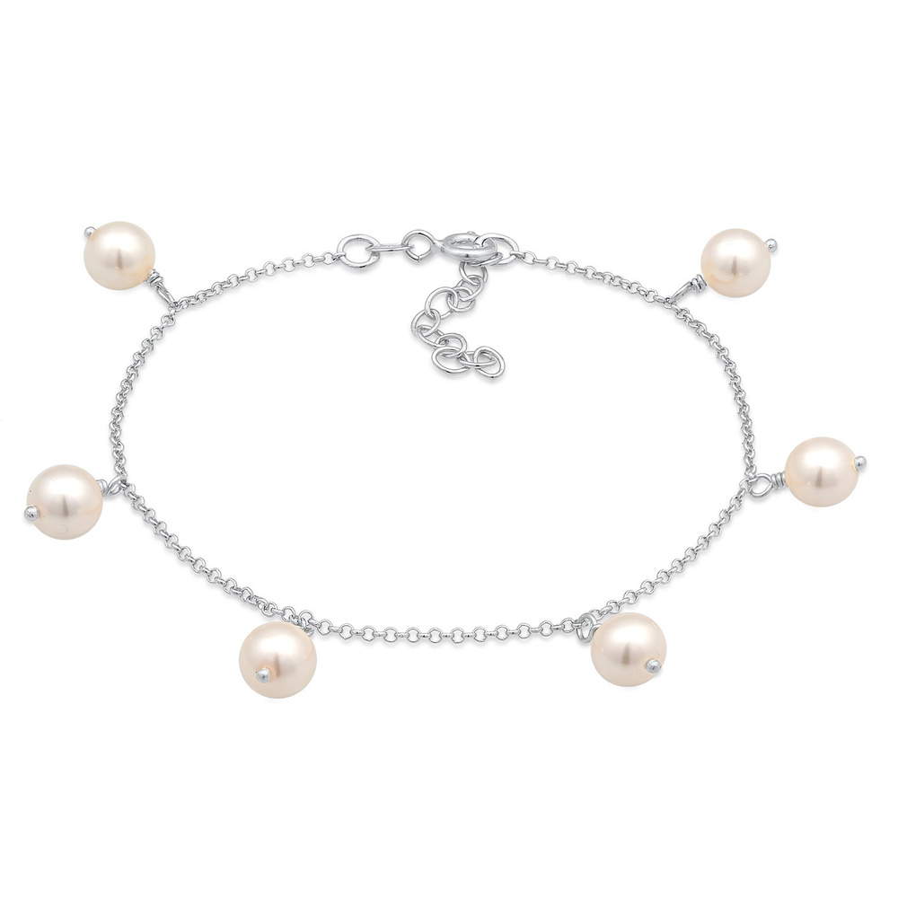Nenalina Nenalina Bracelet Femmes Elégant Simple avec perles synthétiques en argent sterli Bracelet