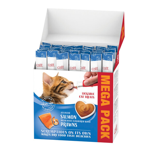 Katzensnack Creamy Lachs & Garnelen, 50 Stück