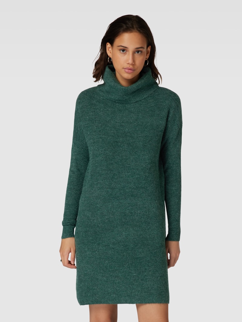Strickkleid mit Rollkragen Modell 'ONLJANA' in bottle meliert