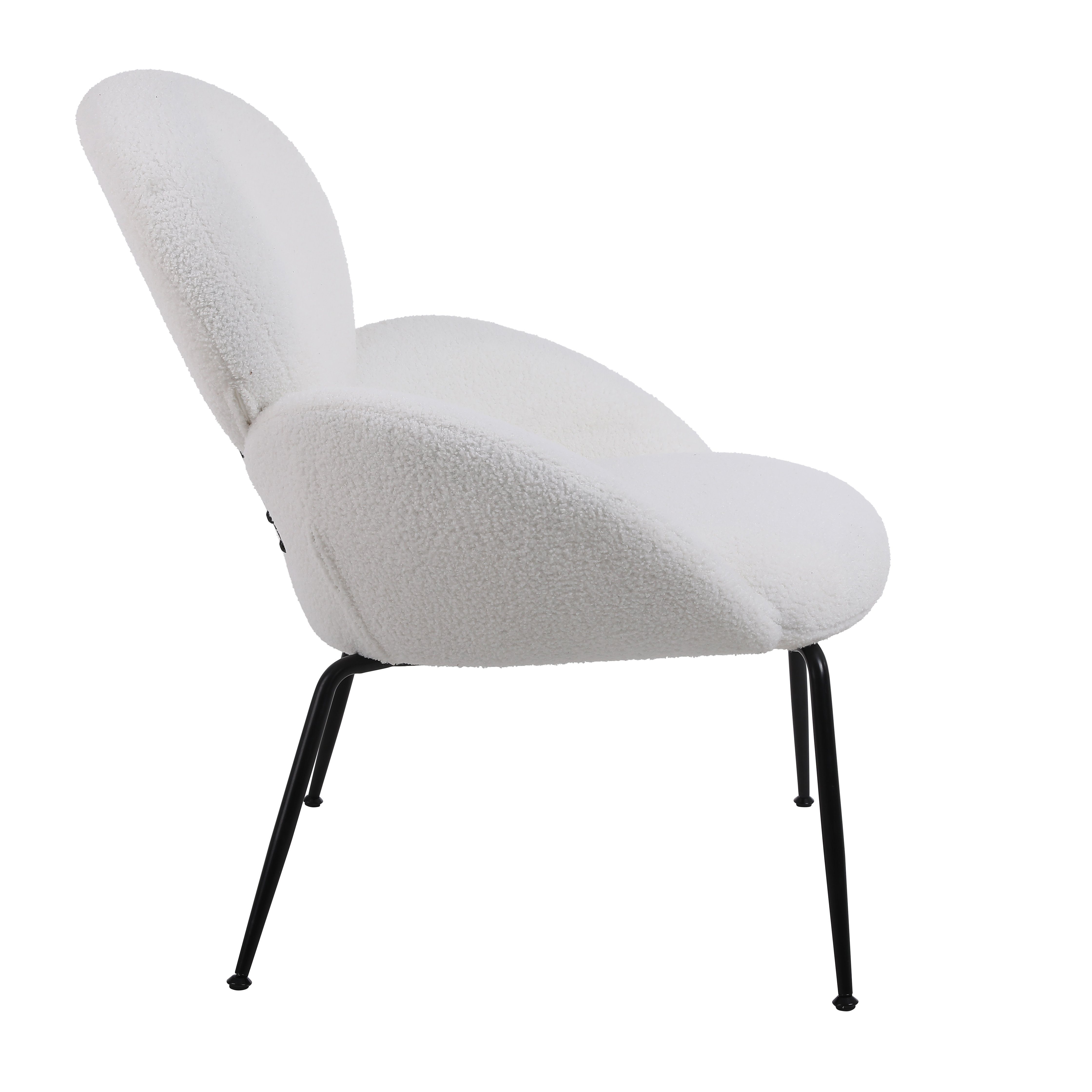 REDOM Relaxsessel Loungesessel Fernsehsessel Polsterstuhl (weich gepolsterte Stoff Charakteristik Armlehne moderner Freizeitstuhl, geeignet für Wohnzimmer und Schlafzimmer Schminkstühle), Teddy Samt Metallbein Ankleide stuhl