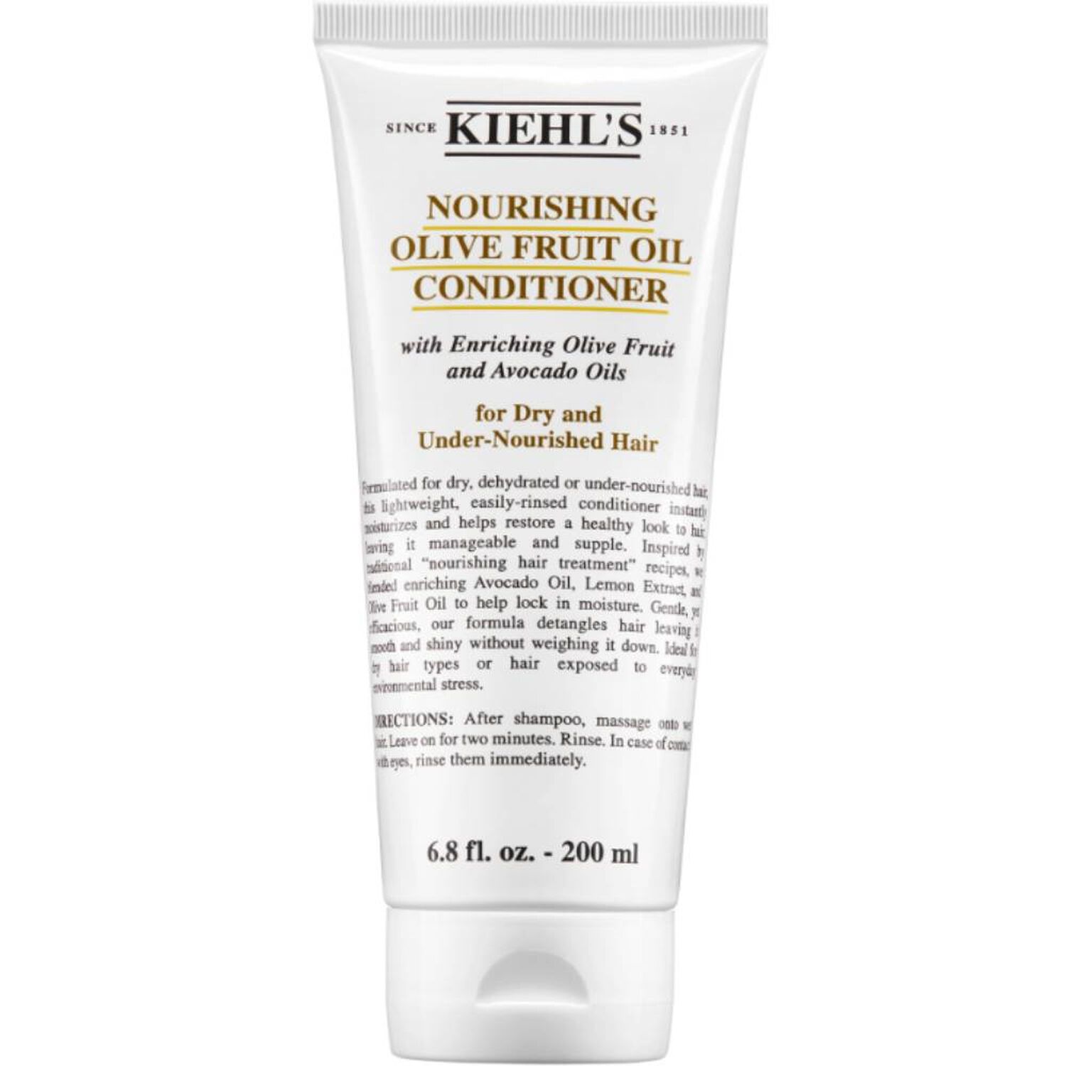 kiehl's Olive Fruit Oil Nourishing Conditioner Après-shampoing nourrissant à l'huile d'olive - cheveux secs et abîmés 200 ml