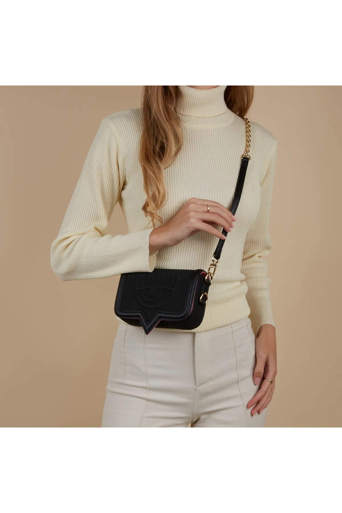 CHIARA FERRAGNI  Eyelike Damen Umhängetasche Schwarz 75sb4ba2-zs953-899