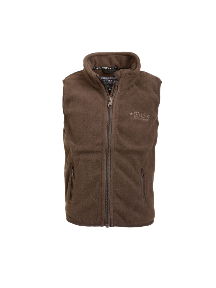 BMS atmungsaktive Fleeceweste für Jungen in braun günstig kaufen