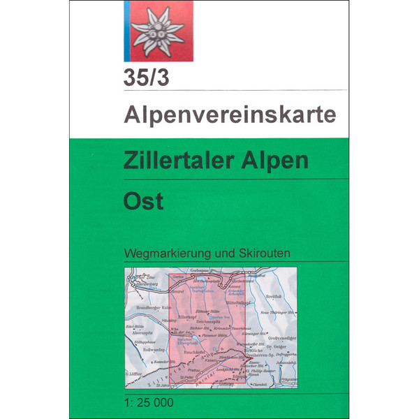 DAV 35/3 ZILLERTALER ALPEN OST - Wanderkarte