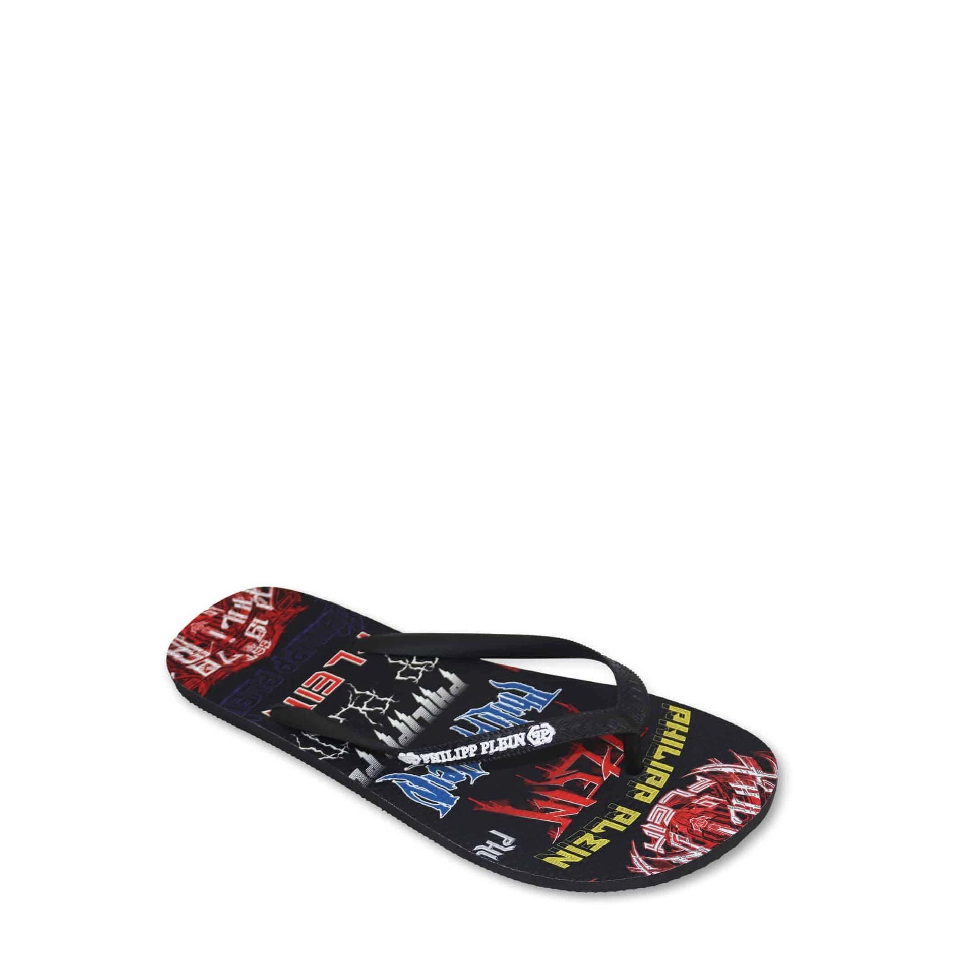 PHILIPP PLEIN Philipp Plein Flip Flops BRD_90394_GREY Badezehentrenner Philipp Plein Logo als Markenzeichen